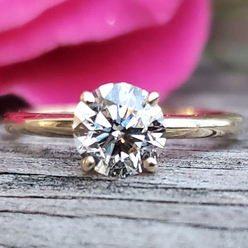 14K Yellow Gold 1.62 Carat Diamond Solitaire Ring DSR-23751